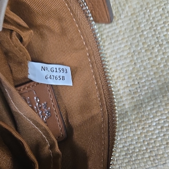 Coach Brown Leather Wristlet with Sherpa Shearling Trim - Picture 7 of 14